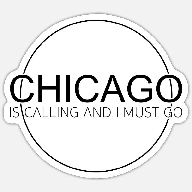 Citation de Chicago - Sticker taille S (10 x 10 cm) - blanc mat