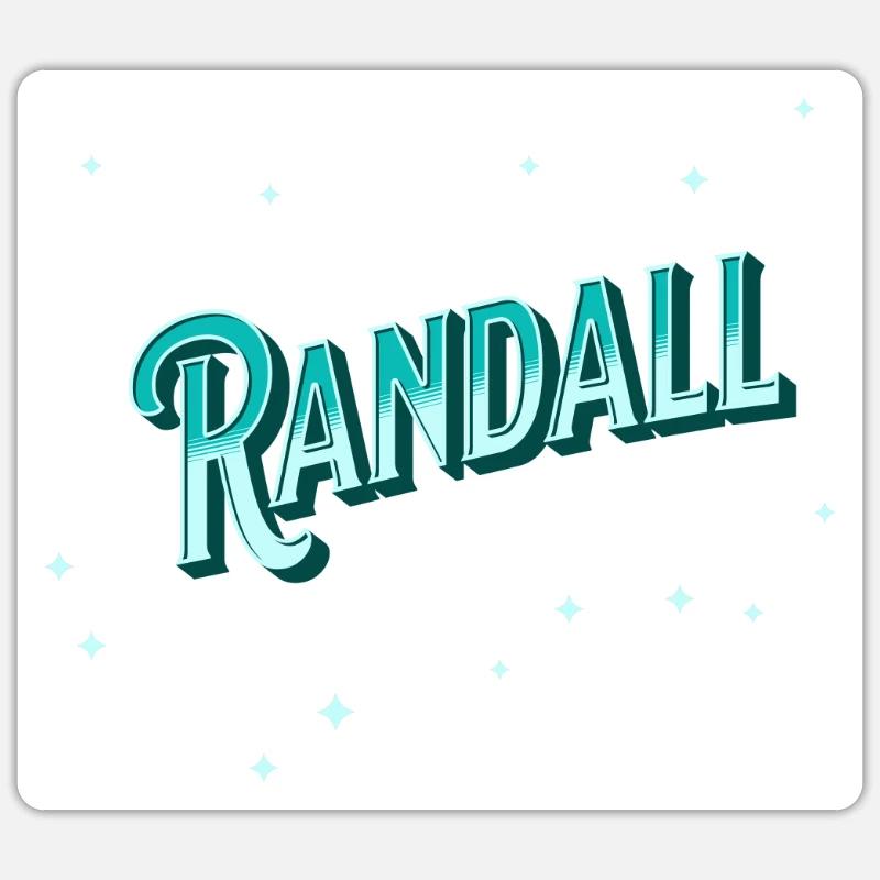 Randall's name personalized - Sticker size S (10 x 10 cm) - white matte