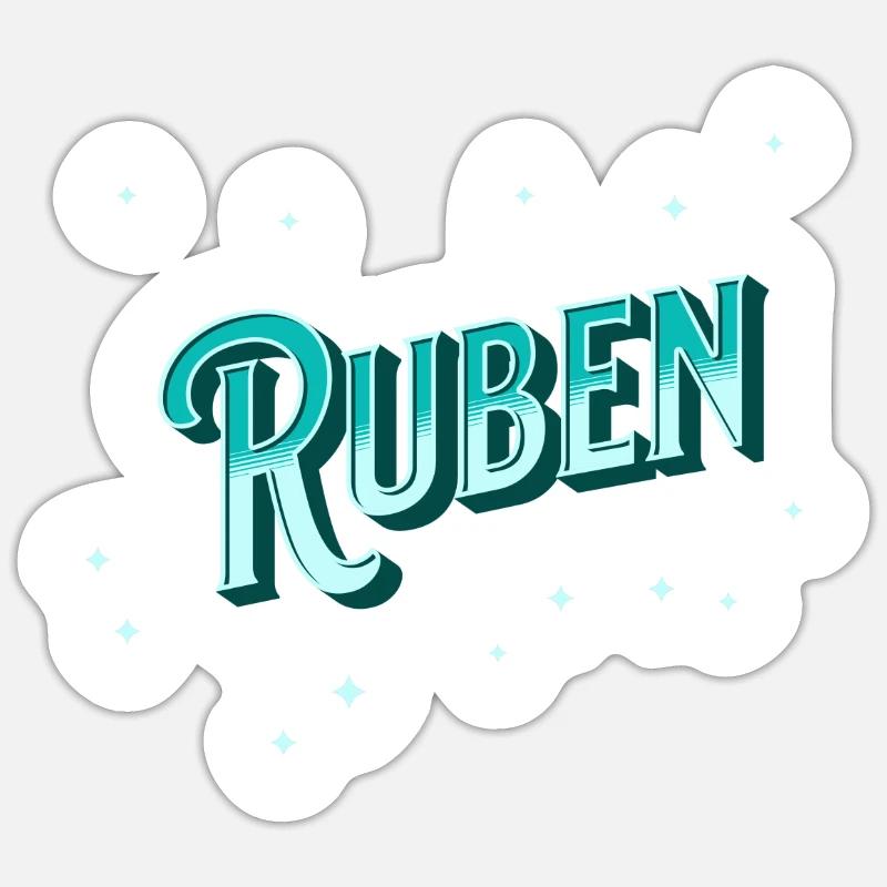 Ruben name personalized Sticker size S (10 x 10 cm)