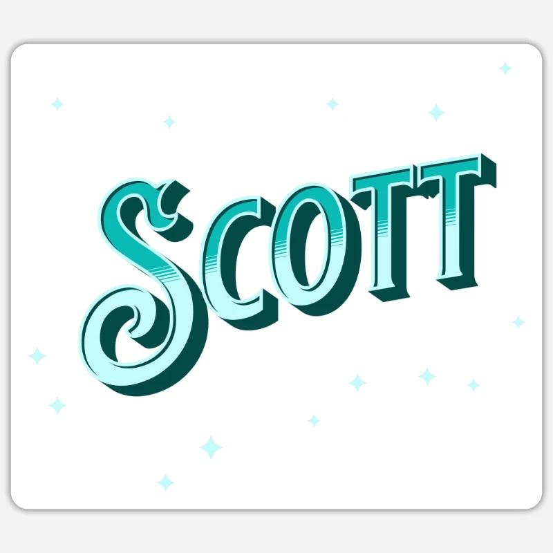 Scott name personalized Sticker size S (10 x 10 cm)