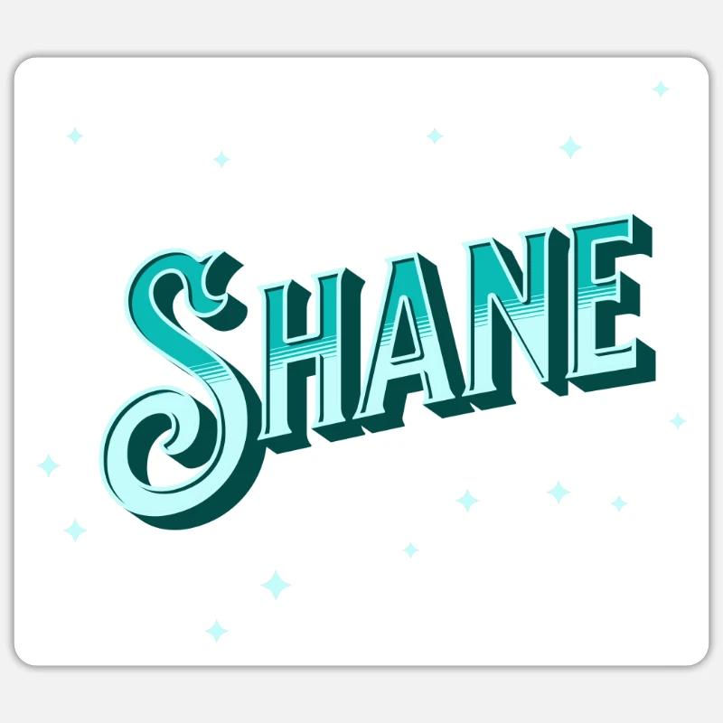 Shane name personalized - Sticker size S (10 x 10 cm) - white matte
