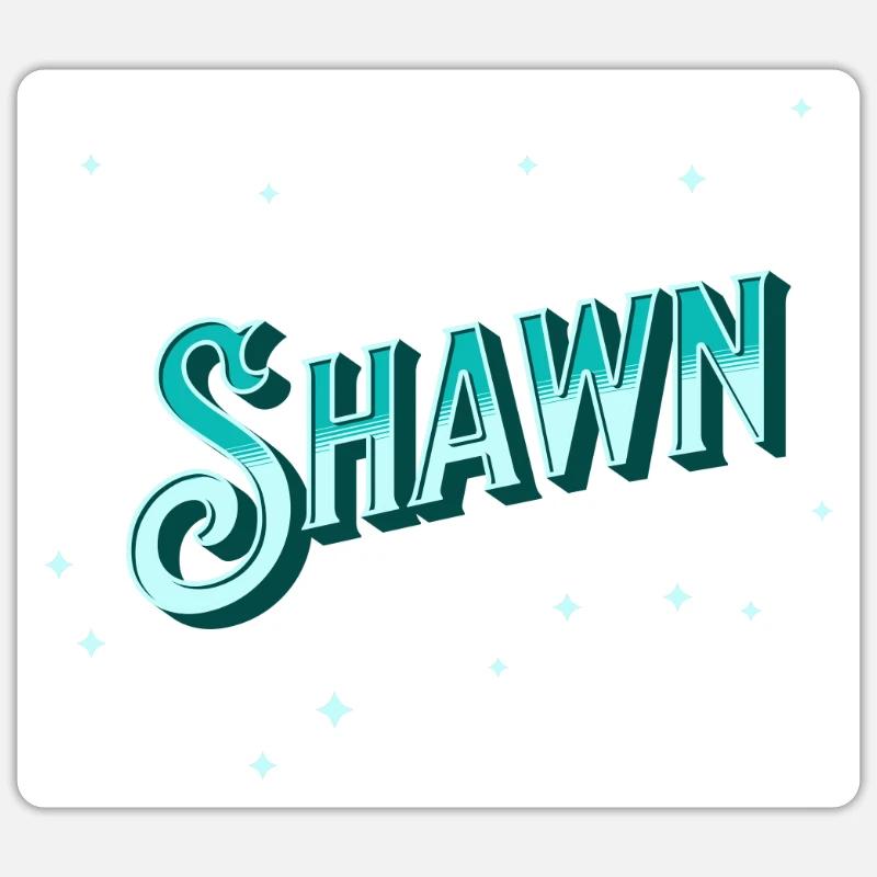 Shawn name personalized - Sticker size S (10 x 10 cm) - white matte