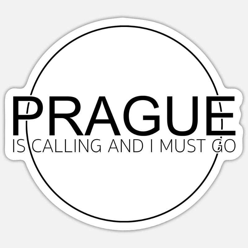Prague - Sticker size S (10 x 10 cm) - white matte