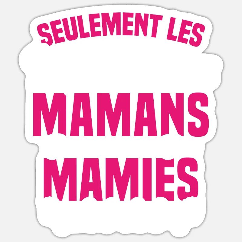 Les Meilleures Mamans Deviennent des Mamie 2023 - Sticker taille S (10 x 10 cm) - blanc mat