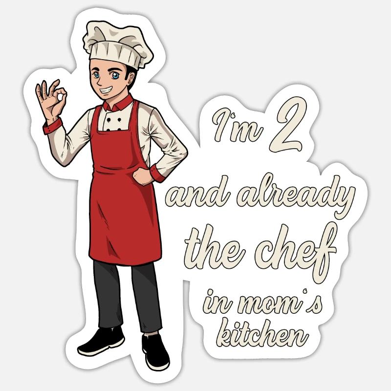 I’m 2 - Jeune Chef - Sticker taille S (10 x 10 cm) - blanc mat