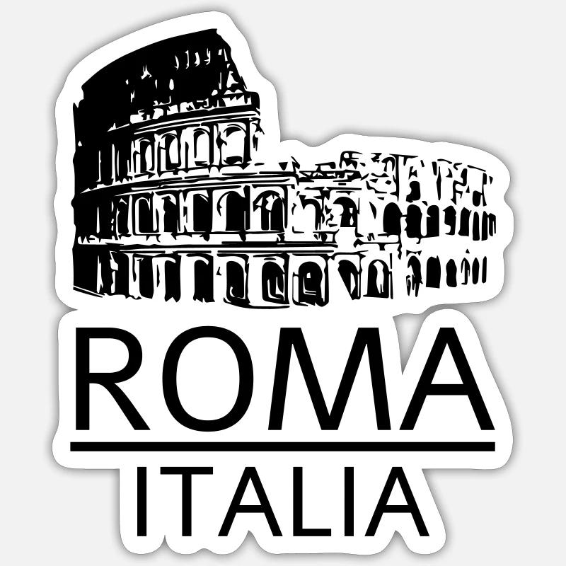 Rome Italy - Sticker size S (10 x 10 cm) - white matte
