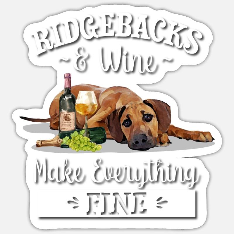 Rhodesian Ridgeback - Sticker Größe S (10 x 10 cm) - Mattweiß