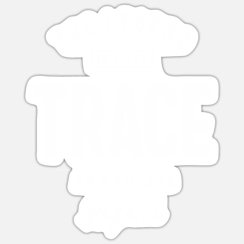 Trace Personalized Name - Sticker size S (10 x 10 cm) - white matte