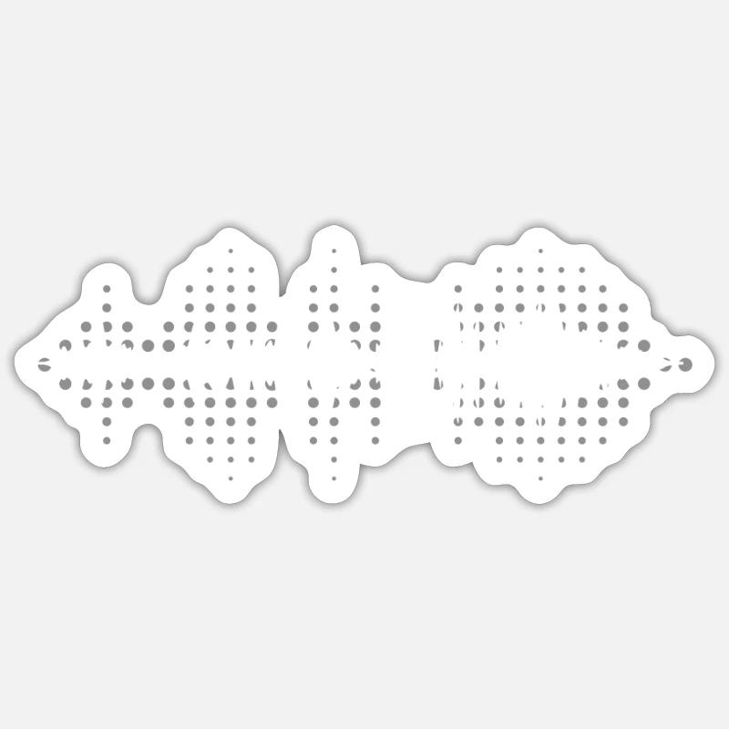 Fréquence musicale - basse Sticker taille S (10 x 10 cm)