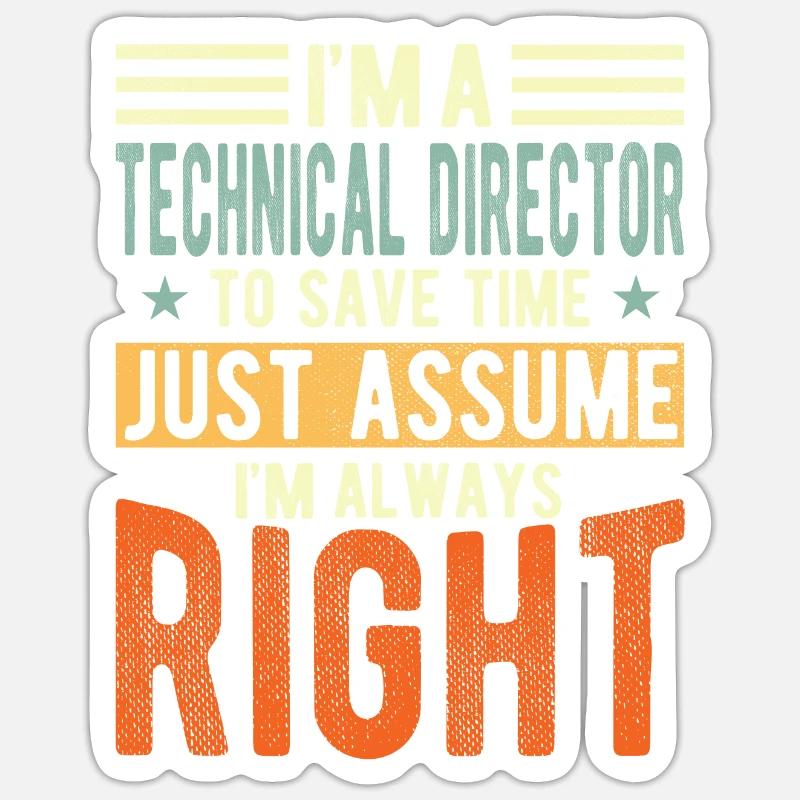 Technischer Direktor Sticker Größe S (10 x 10 cm)