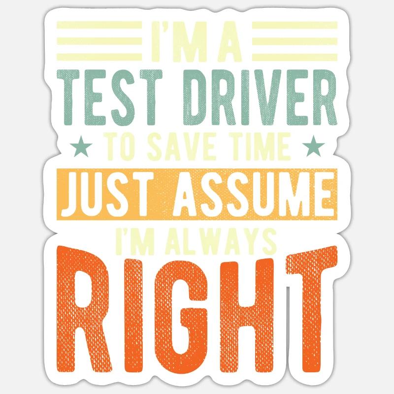 Test driver Sticker size S (10 x 10 cm)