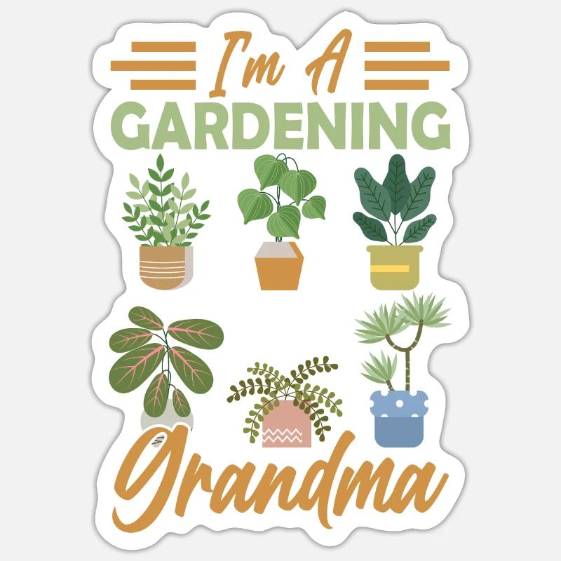 Ich Bin Eine Gärtnernde Oma Garten Großmutter Sticker Größe S (10 x 10 cm)