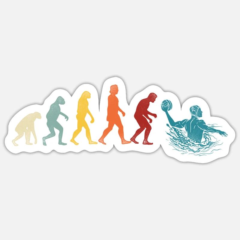 Water Polo Evolution Sticker Größe S (10 x 10 cm)