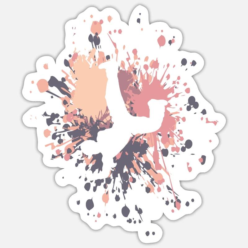 Éclaboussure de couleur de breakdance Sticker taille S (10 x 10 cm)