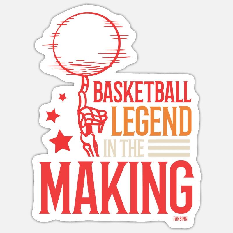 future basketball legend - Sticker size S (10 x 10 cm) - white matte
