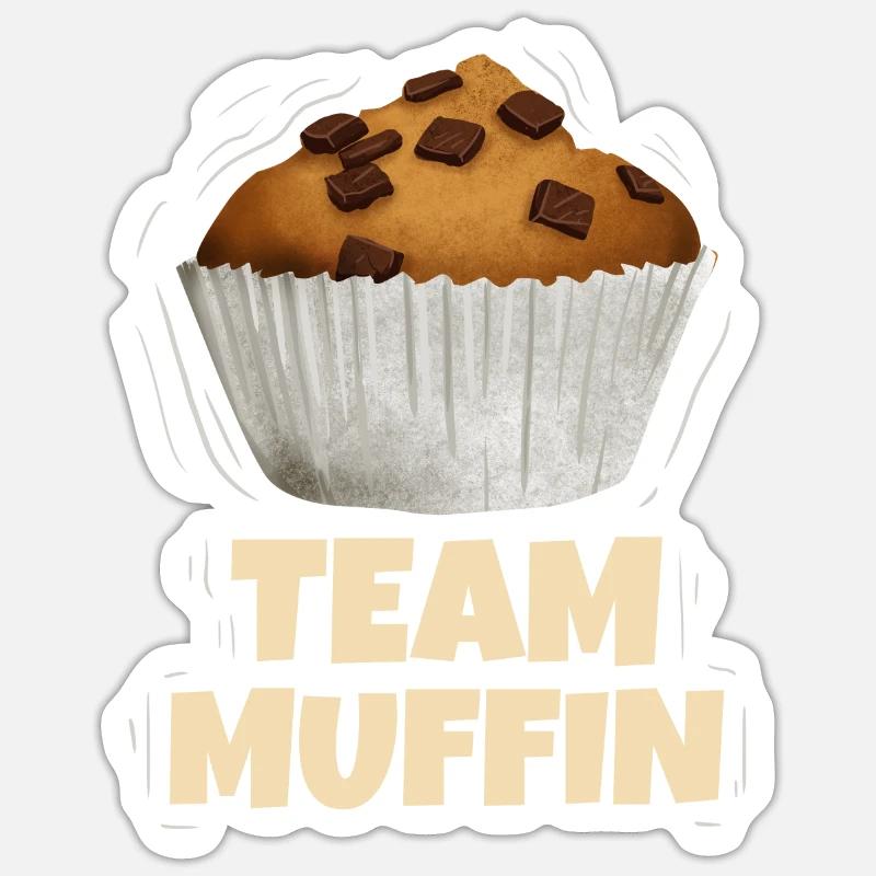 Équipe Muffin - Sticker taille S (10 x 10 cm) - blanc mat