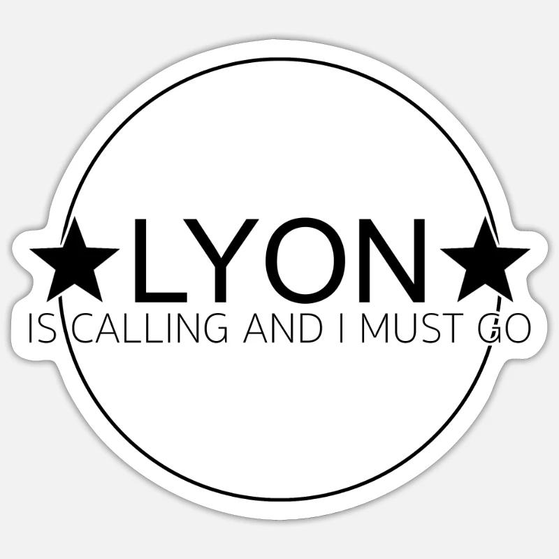 Lyon Spruch - Sticker Größe S (10 x 10 cm) - Mattweiß