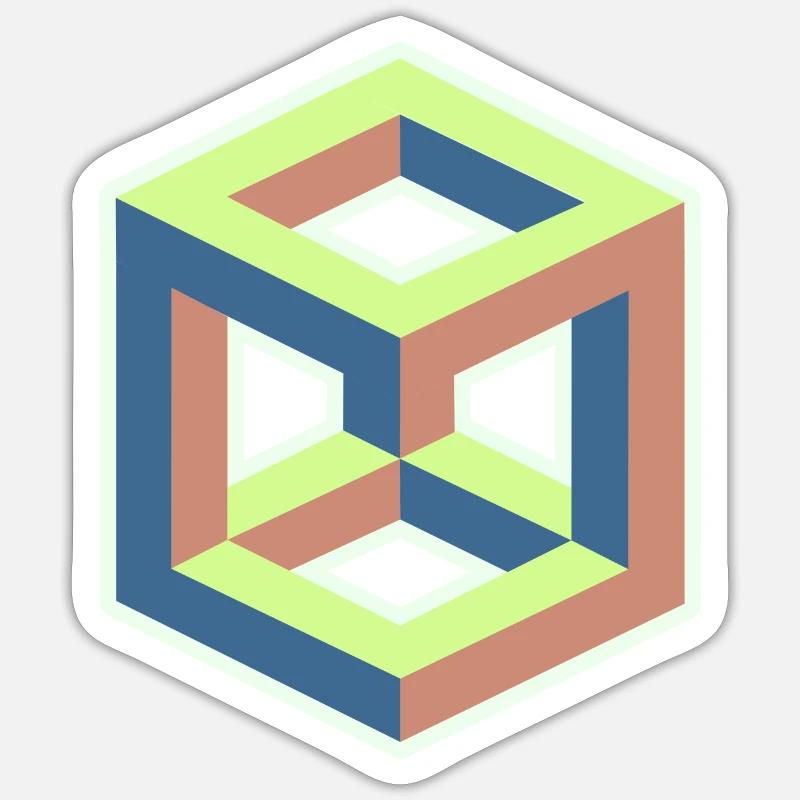 Question de perspective Sticker taille S (10 x 10 cm)