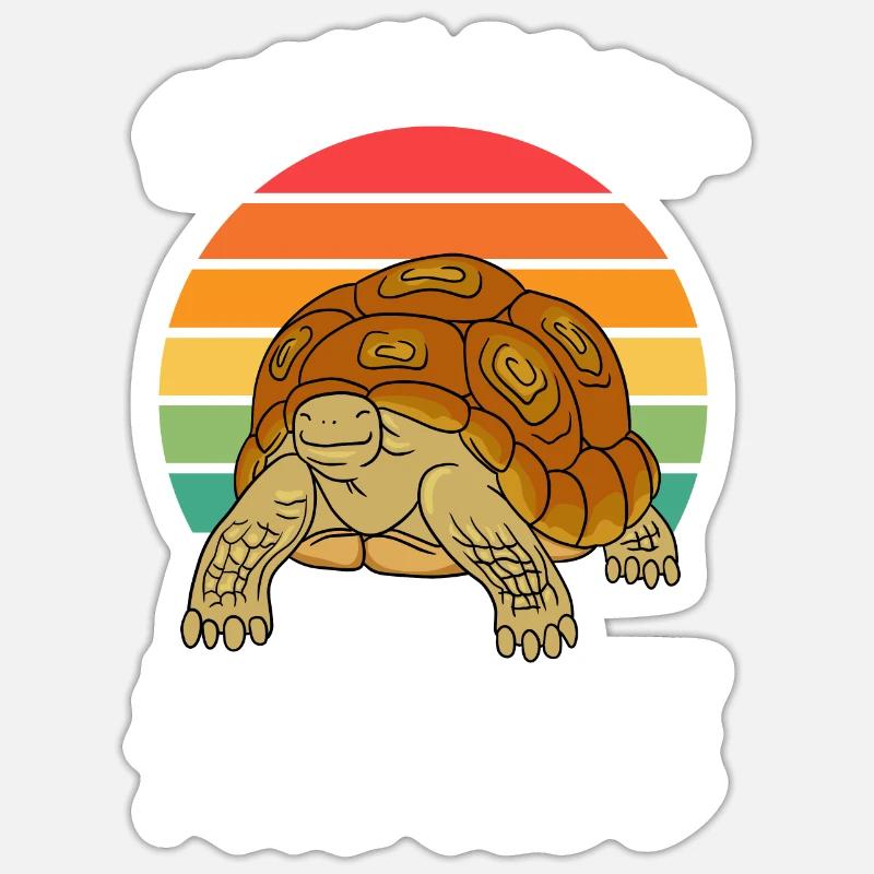 Turtle - Sticker size S (10 x 10 cm) - white matte