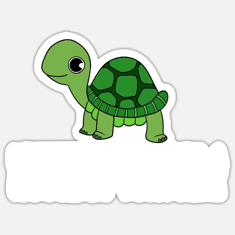 Turtle - Sticker size S (10 x 10 cm) - white matte