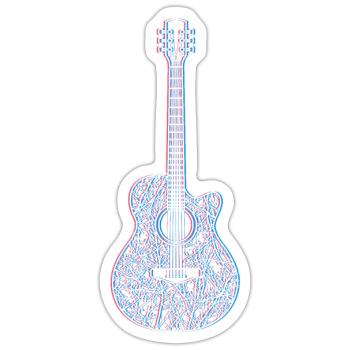Musiker Gitarrist Mein Instrument ist die Gitarre - Sticker Größe S (10 x 10 cm) - Mattweiß - Vorne