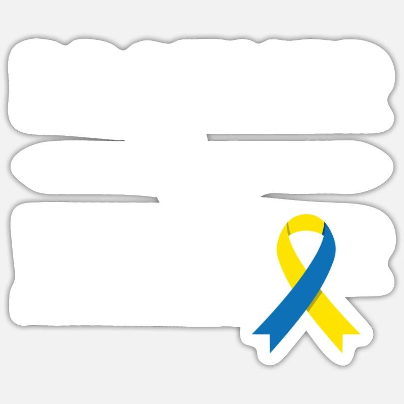 Frère d'un guerrier, syndrome de boucle vers le bas - Sticker taille S (10 x 10 cm) - blanc mat