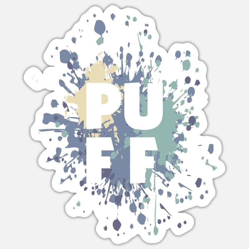 Geiler Puff Farbspritzer Sticker Größe S (10 x 10 cm)