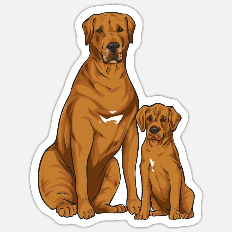 Rhodesian Ridgeback Dog Gift - Sticker size S (10 x 10 cm) - white matte