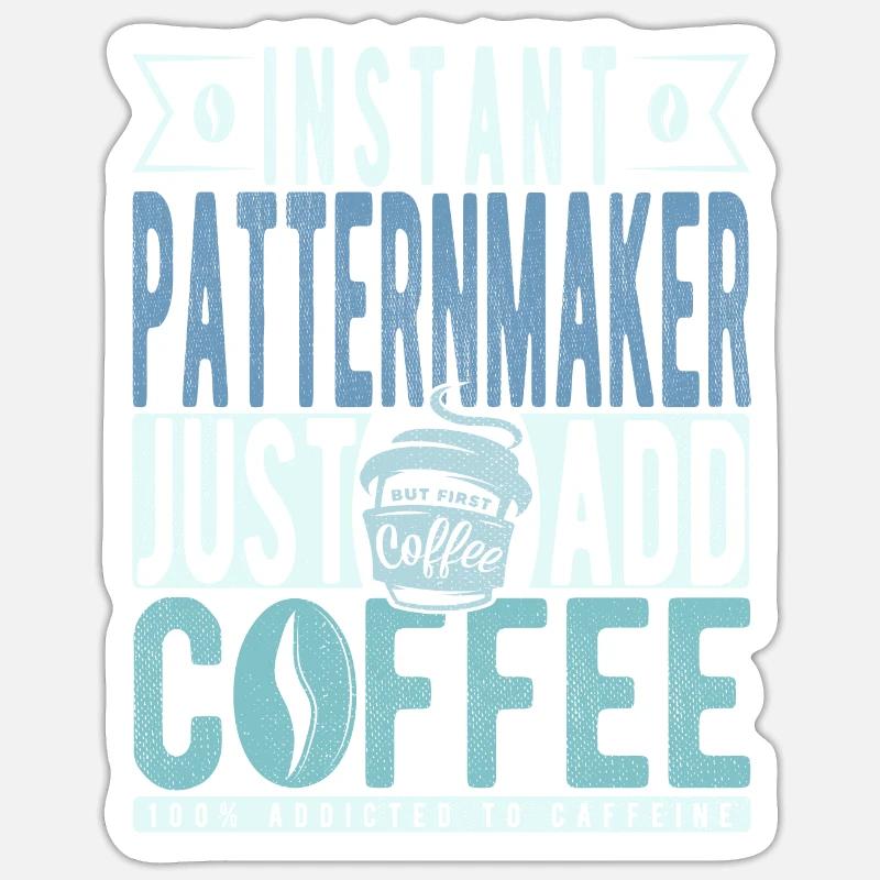 Modellbauer Kaffee Spruch - Sticker Größe S (10 x 10 cm) - Mattweiß