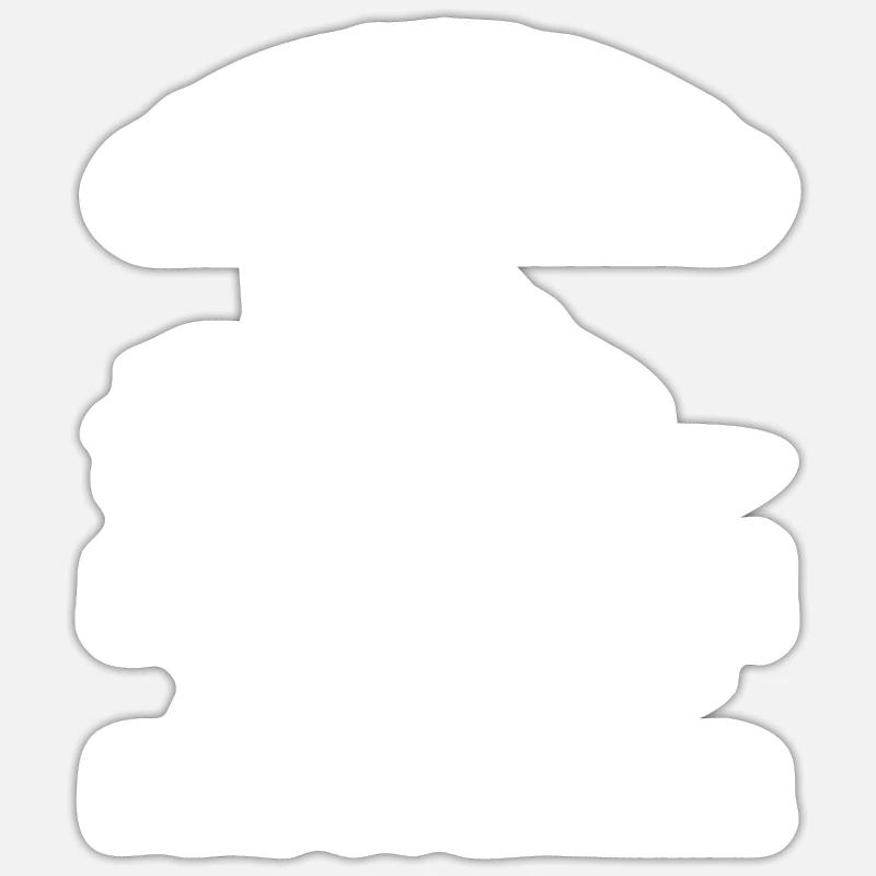 Paire de motoneiges - Sticker taille S (10 x 10 cm) - blanc mat