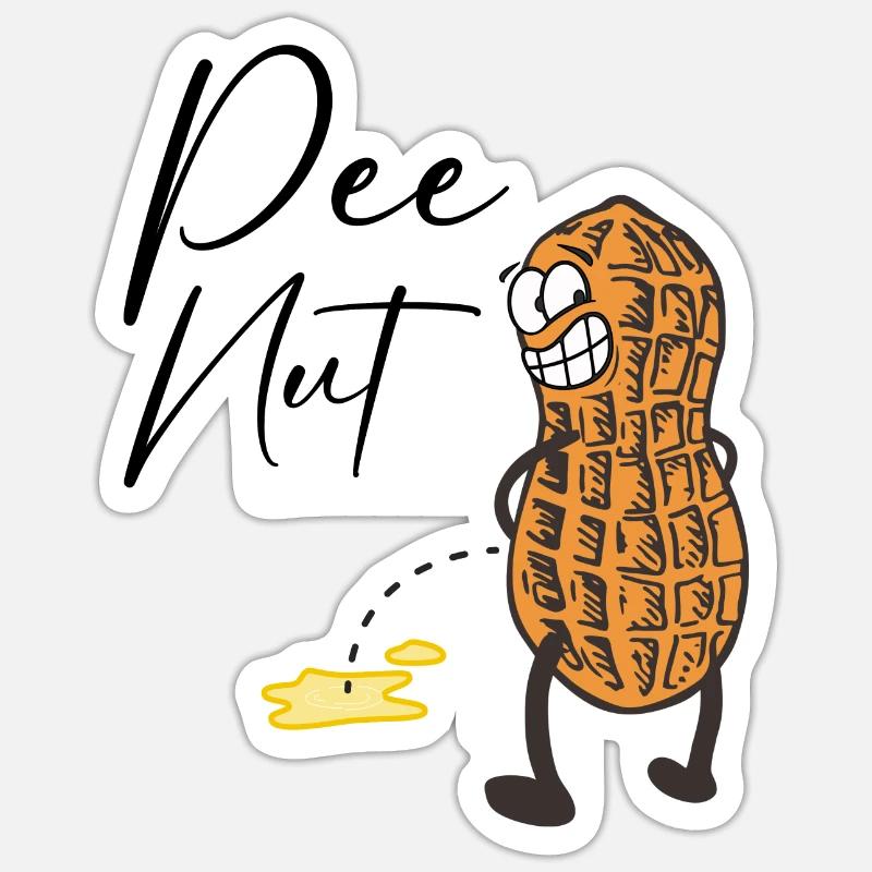 Pee nut Sticker size S (10 x 10 cm)