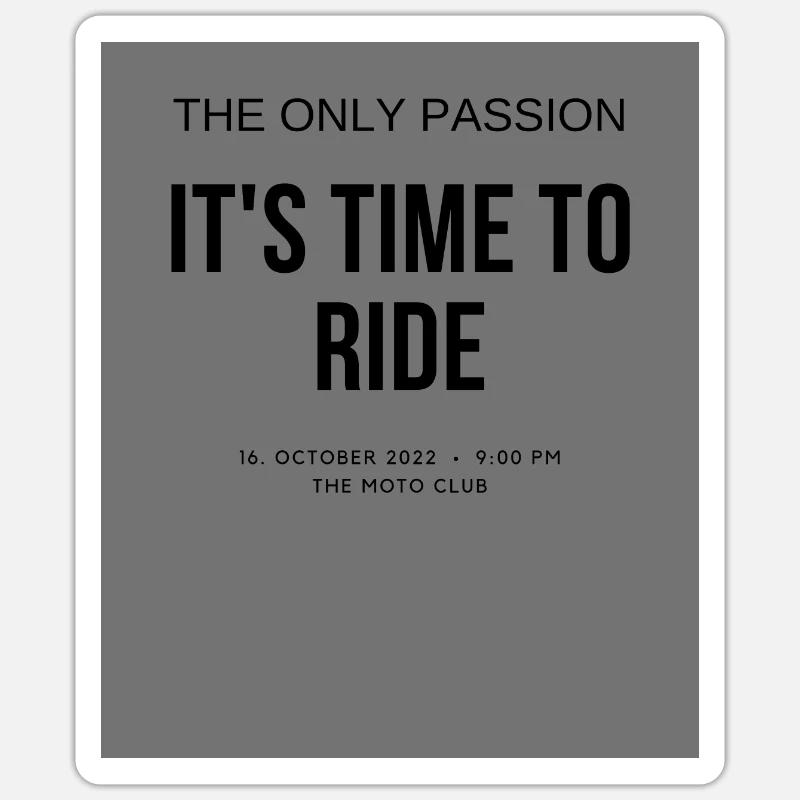 Passion - Sticker Größe S (10 x 10 cm) - Mattweiß