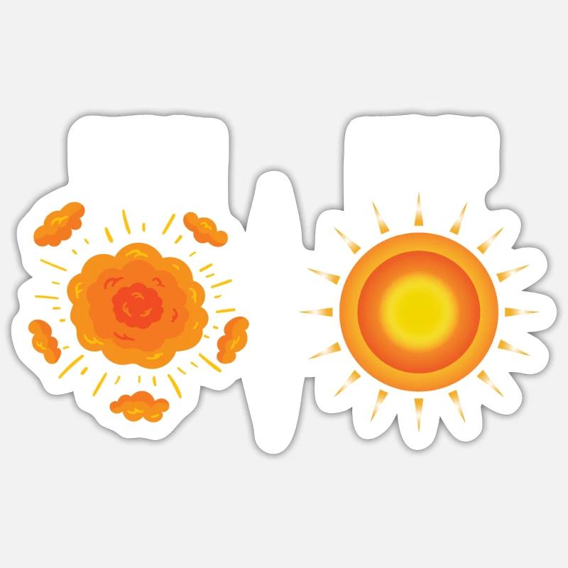 Physik Phyiker Kernphysik - Sticker Größe S (10 x 10 cm) - Mattweiß