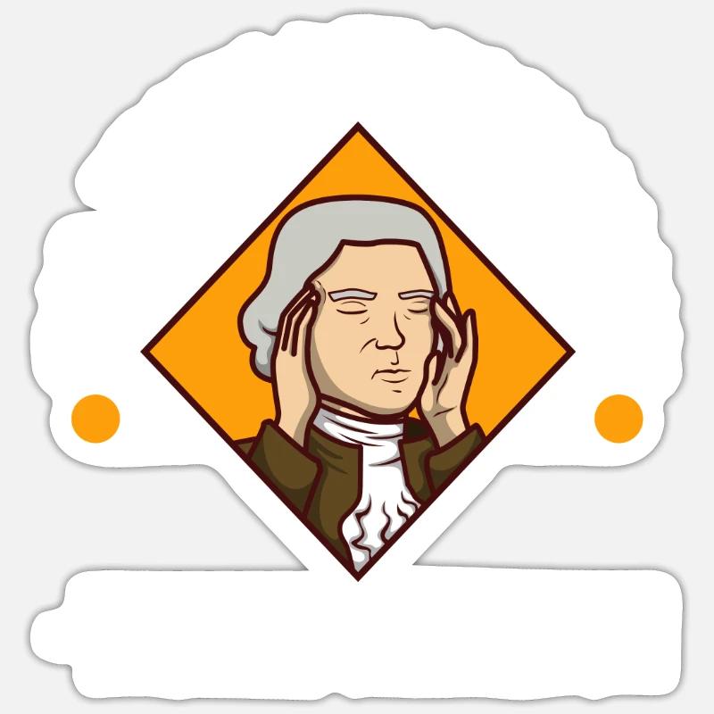 Crap thats due tomorrow thomas jefferson Sticker size S (10 x 10 cm)