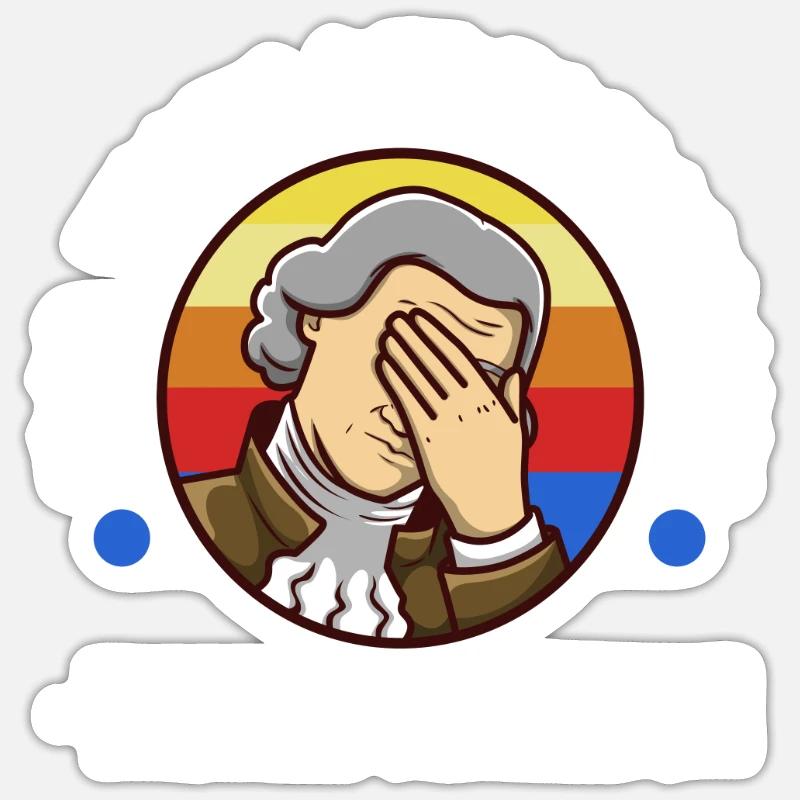 Crap thats due tomorrow thomas jefferson Sticker size S (10 x 10 cm)
