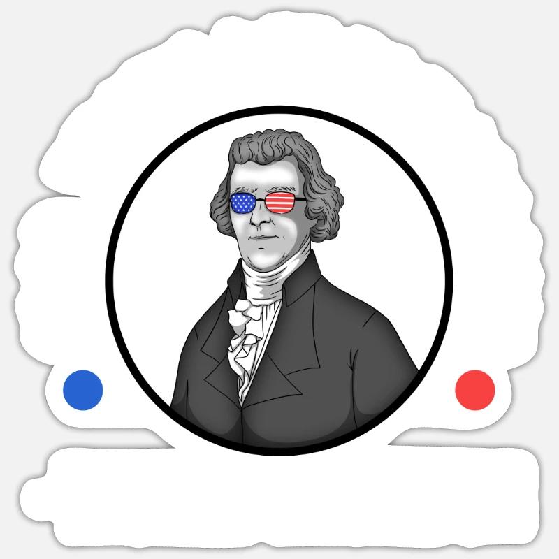 Crap thats due tomorrow thomas jefferson Sticker size S (10 x 10 cm)