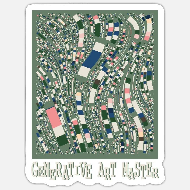 Generativer Kunstmaster-Programmierbildcode Sticker Größe S (10 x 10 cm)