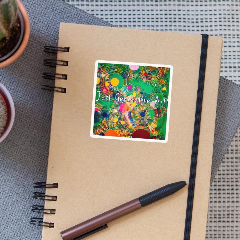 Nur Generative Kunstprogrammierung Bildcode Sticker Größe S (10 x 10 cm)