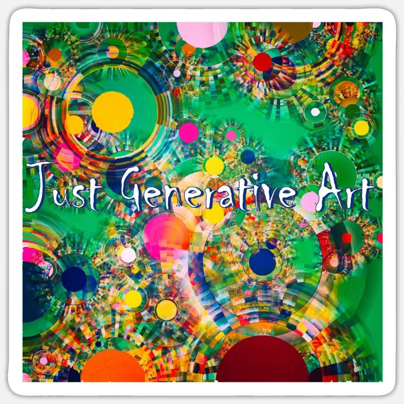 Nur Generative Kunstprogrammierung Bildcode - Sticker Größe S (10 x 10 cm) - Mattweiß