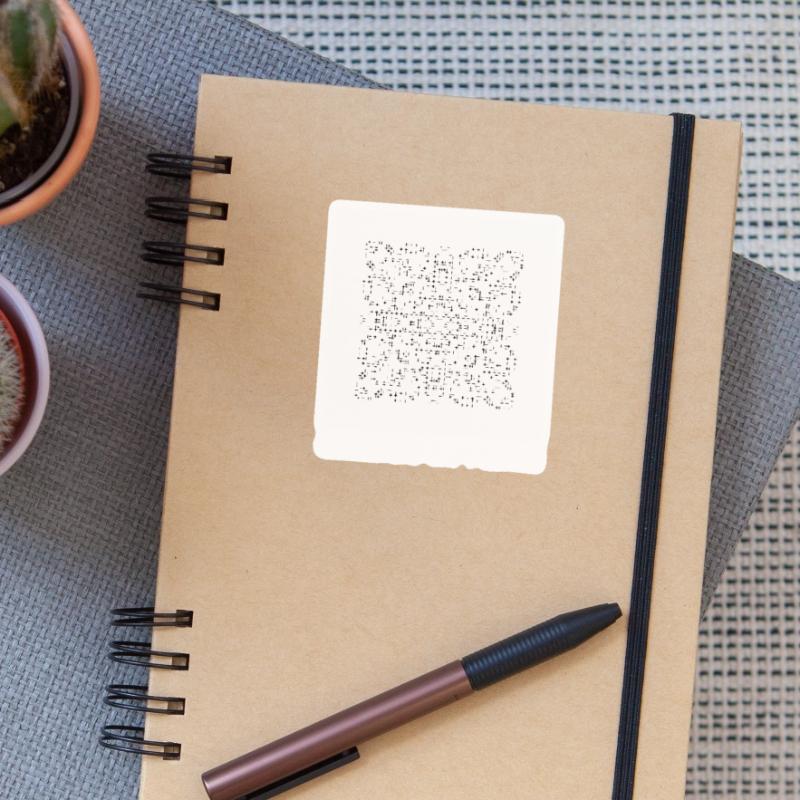 Generative Kunst Programmiert Für Immer Bildcode Sticker Größe S (10 x 10 cm)