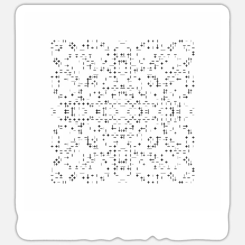 Programmes d’art génératif code d’image pour toujours Sticker taille S (10 x 10 cm)