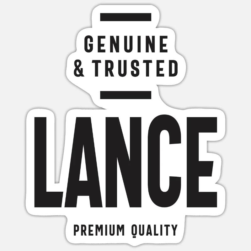 Lance Custom Name - Sticker size S (10 x 10 cm) - white matte