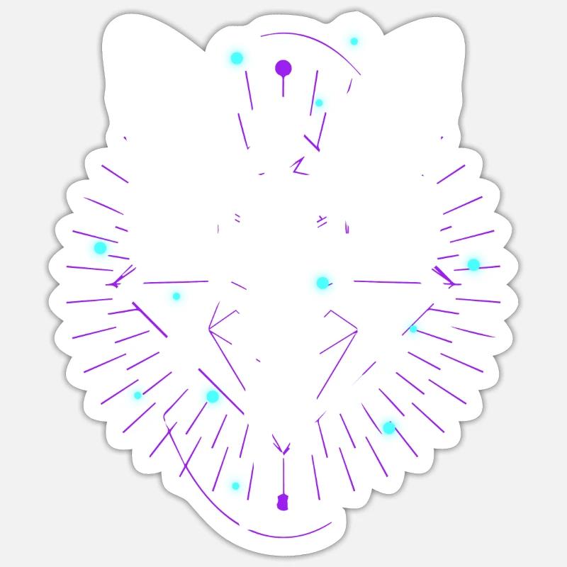 Skeleton Butterfly Dripping Skull Goth - Sticker size S (10 x 10 cm) - white matte