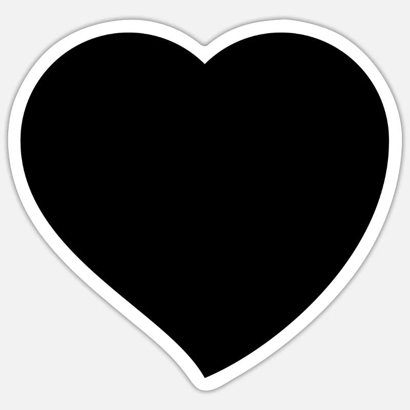Herz - Sticker Größe S (10 x 10 cm) - Mattweiß
