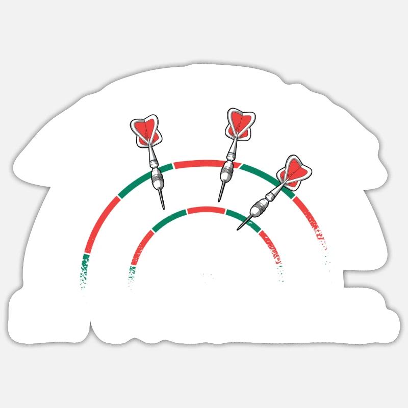 Dart WM My 3 Problems Dartboard Darts Sticker size S (10 x 10 cm)