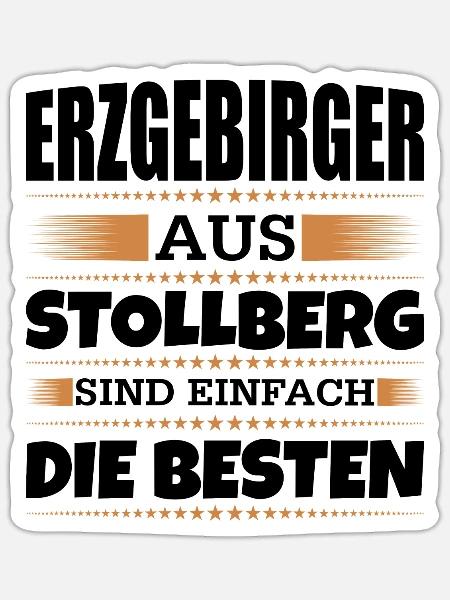 Erzgebirger aus Stollberg - Sticker Größe S (10 x 10 cm) - Mattweiß