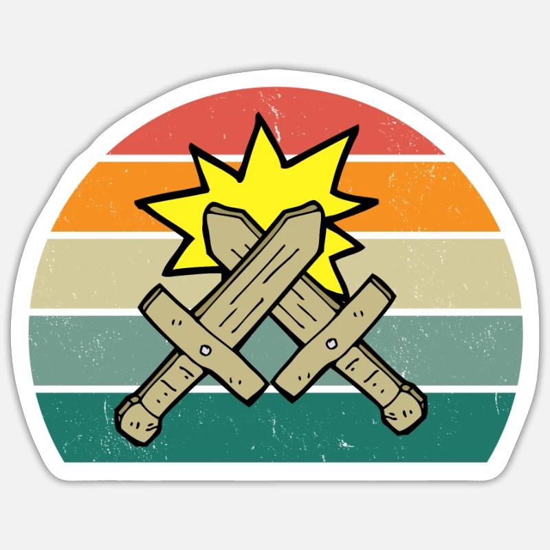 Sword Fighting Sword Blade Lance Sabre Dagger Sticker size S (10 x 10 cm)
