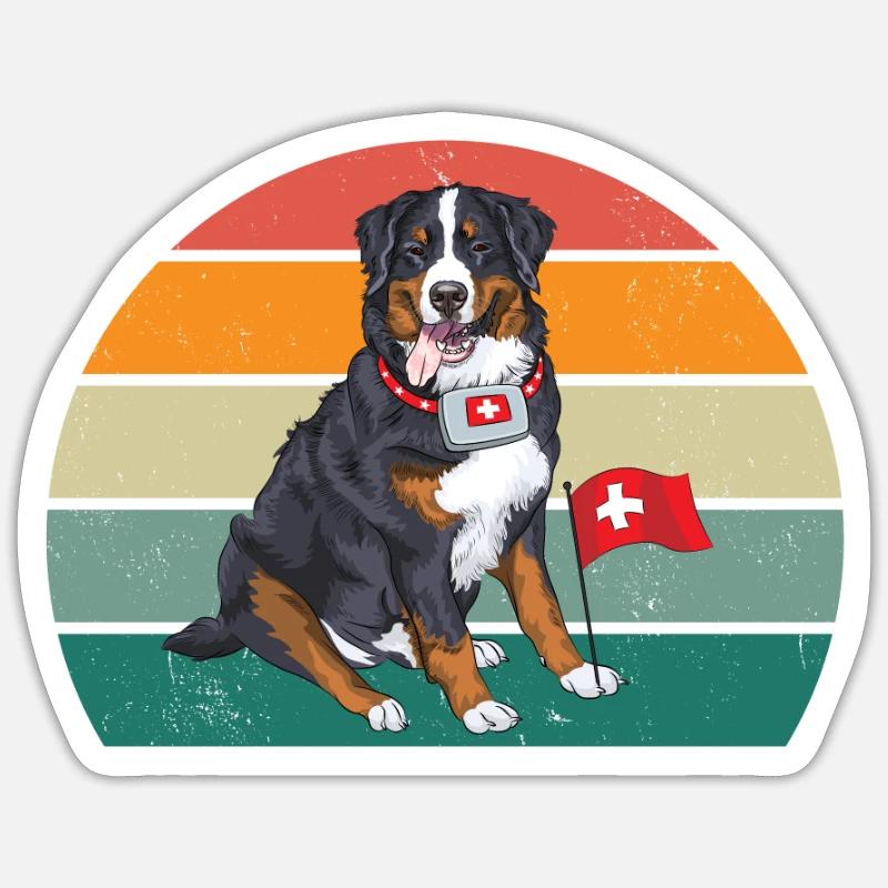 schweizerin schweizer schwizerdeutsch berg schweiz Sticker Größe S (10 x 10 cm)