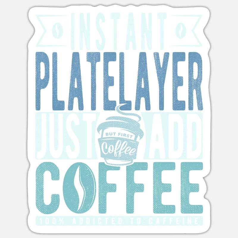 Platzlitzer café dicton - Sticker taille S (10 x 10 cm) - blanc mat