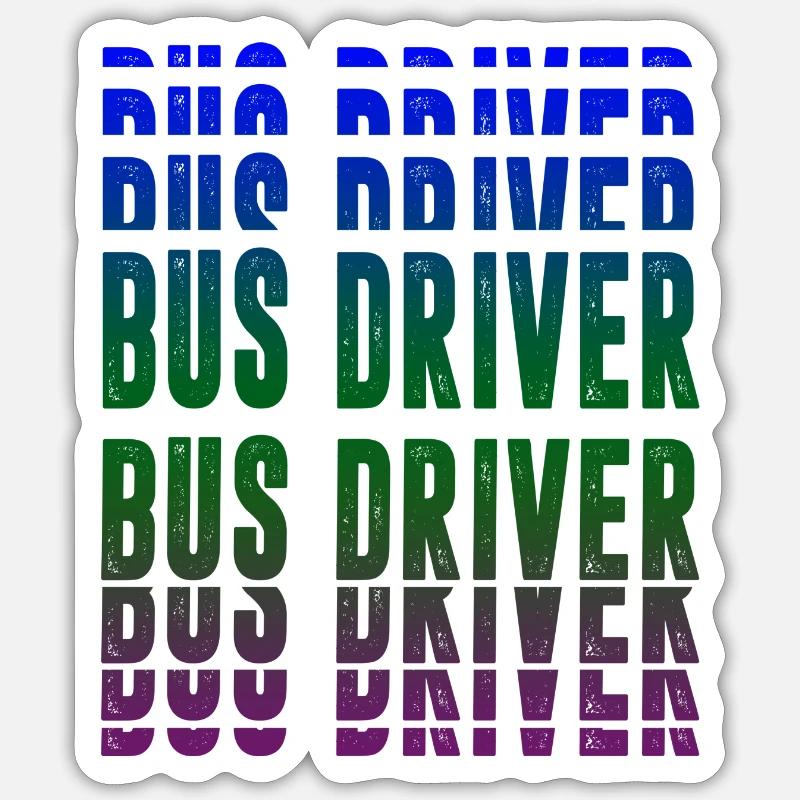 Bus driver design Sticker size S (10 x 10 cm)
